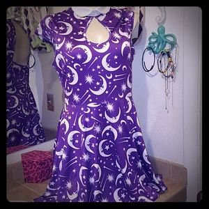 Babydoll goth lolita purple celestial dress XL